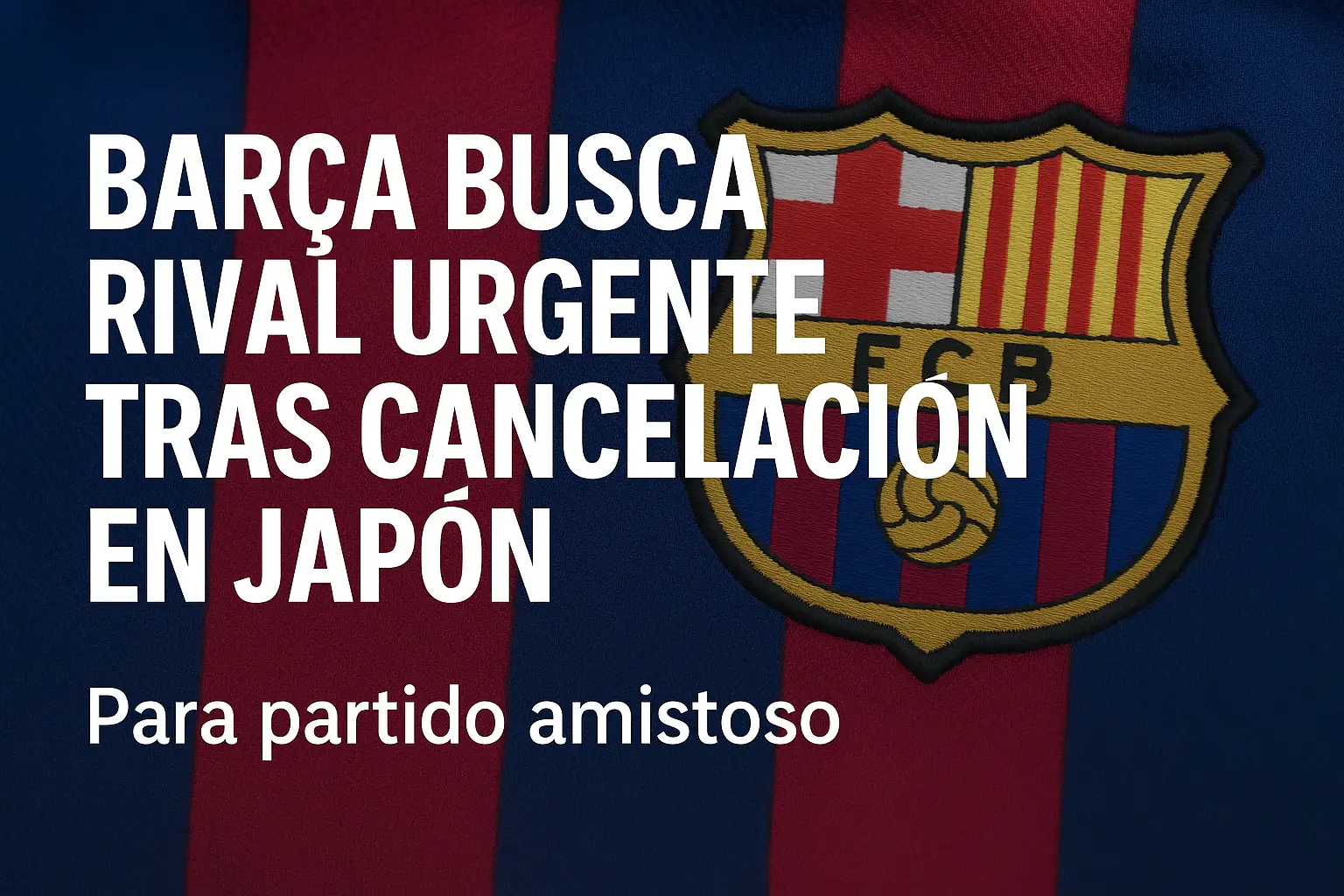 El fc barcelona busca rival urgente